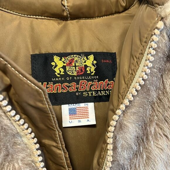EXCELLENT CONDITION SMALL VINTAGE HANSA-BRANTA BY STEARNS FAUX FUR ANORAK PARKA - Picture 2 of 10